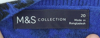 Womens UK Size 20 Marks and Spencer Blue  Jumper