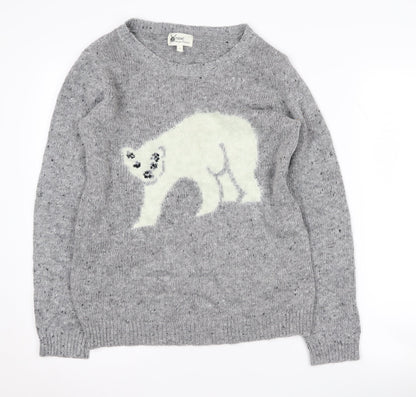 Womens UK Size 10 NEXT Grey Pullover Jumper