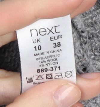 Womens UK Size 10 NEXT Grey Pullover Jumper