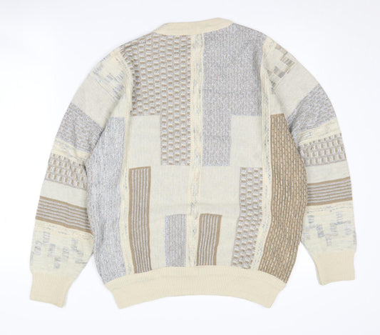 Pierre Sangan Men's Beige M Knit Pullover Jumper