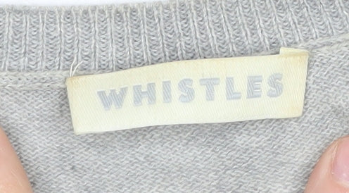 Womens UK Size 2 Whistles Grey Pullover Jumper