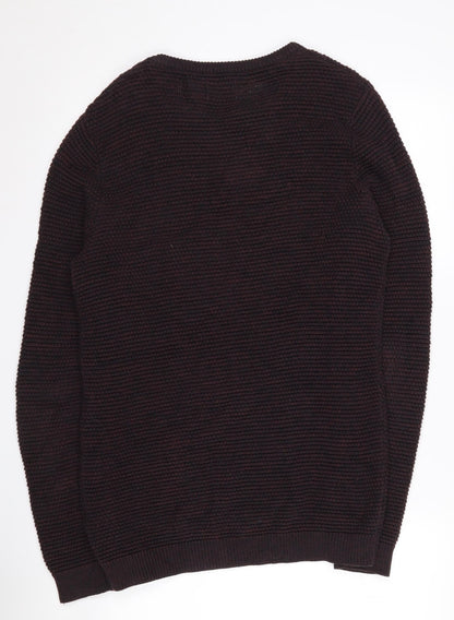 Selected Homme Men's Brown Cotton Pullover S