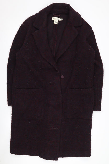 Womens UK Size S H&M Purple Overcoat