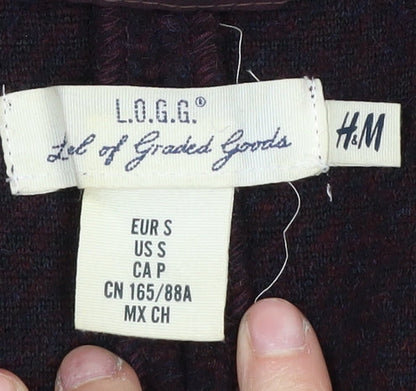 Womens UK Size S H&M Purple Overcoat