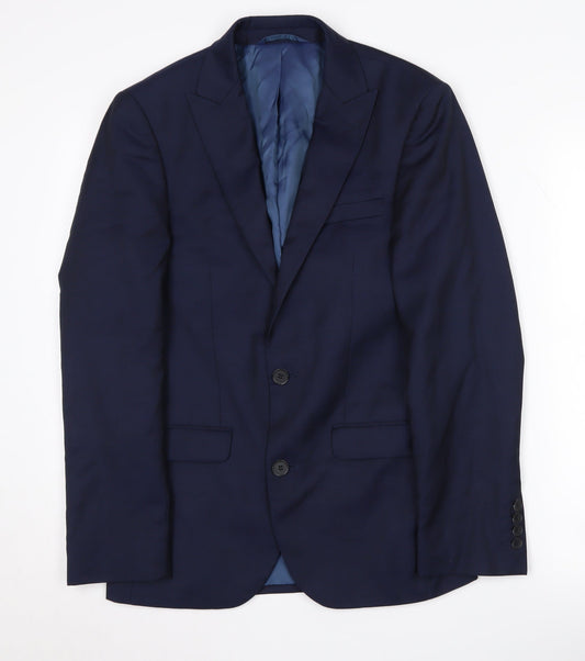 Mens UK Size 34 DKNY Regular Blue Suit Jacket