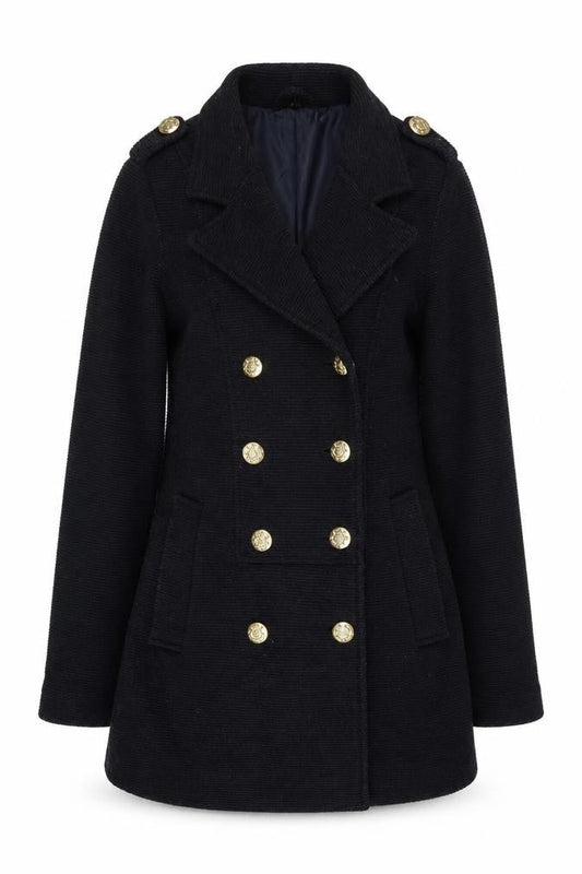 A&G Women's Black Wool Blend Pea Coat Size S