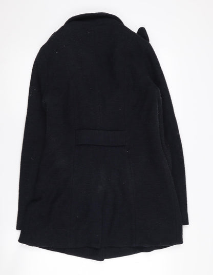 A&G Women's Black Wool Blend Pea Coat Size S