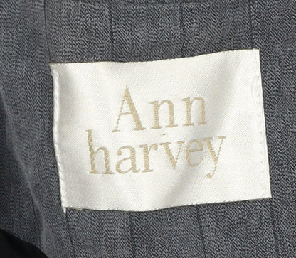Ann Harvey Women's Grey Pinstripe Blazer Size 22