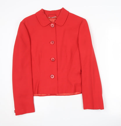 Sportmax Women's Red Wool Suit Jacket Size 12