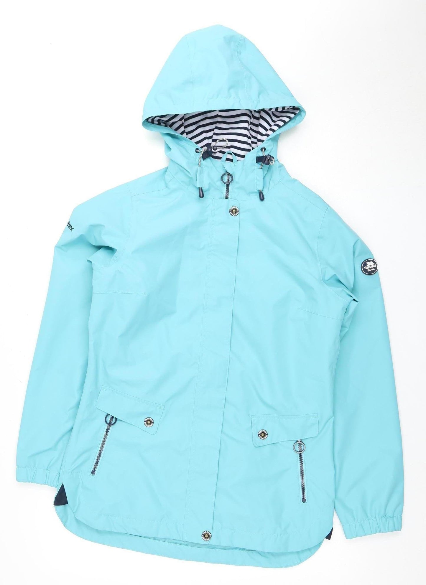 Unisex Adults UK Size XS Trespass Blue Rain Coat