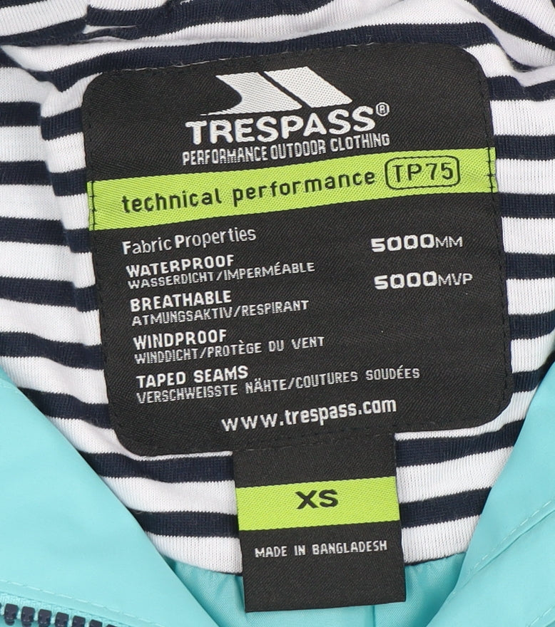 Unisex Adults UK Size XS Trespass Blue Rain Coat