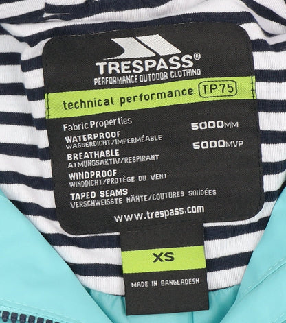 Unisex Adults UK Size XS Trespass Blue Rain Coat