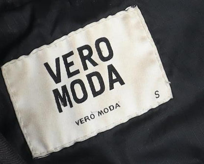 Womens UK Size S VERO MODA Black Quilted Coat