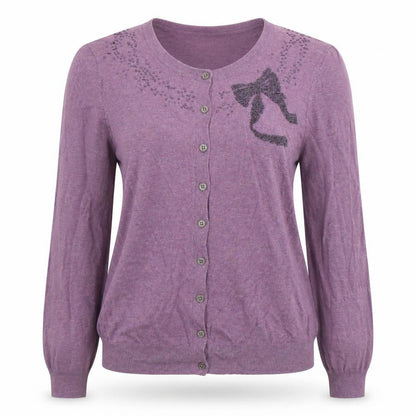 Womens UK Size S KEW Purple Cardigan Jumper