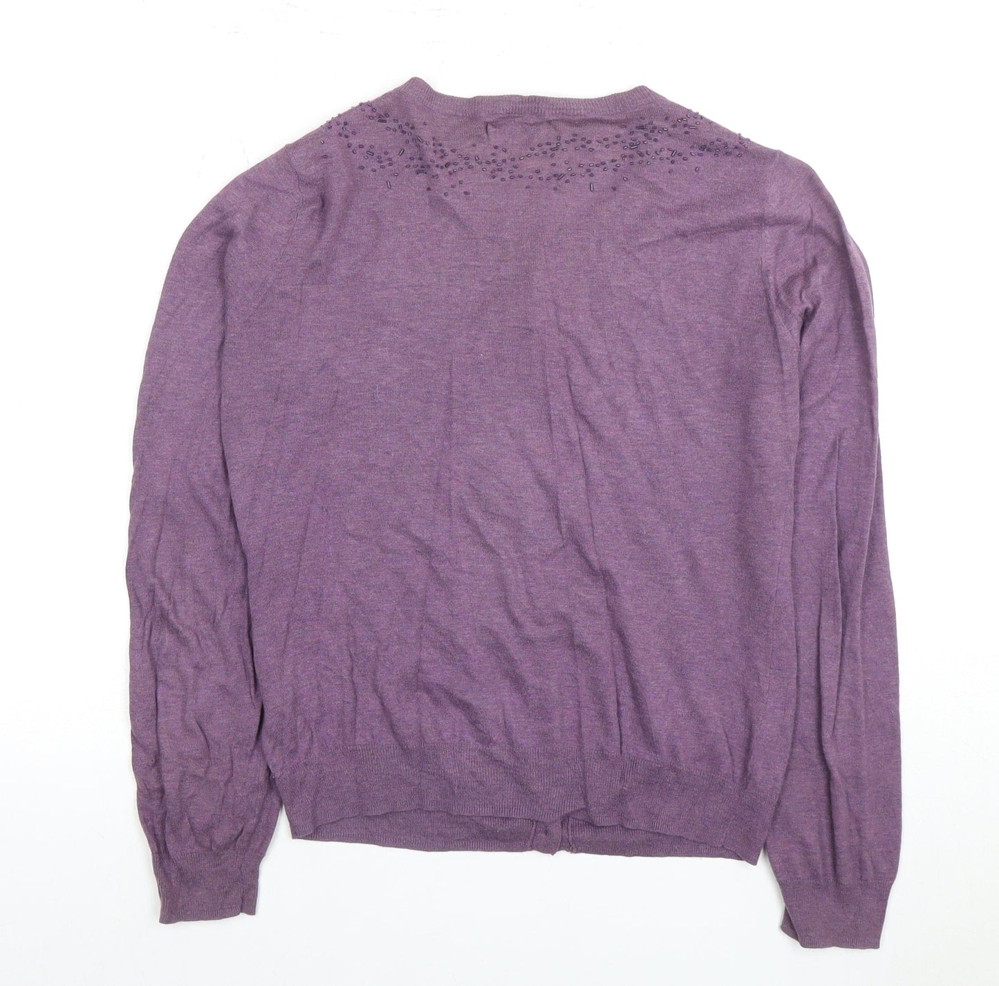 Womens UK Size S KEW Purple Cardigan Jumper