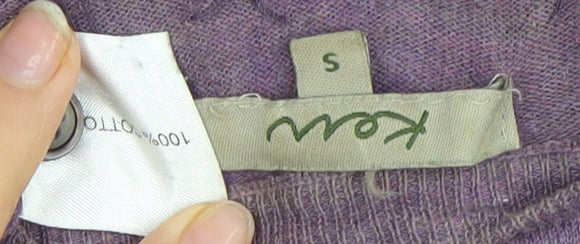 Womens UK Size S KEW Purple Cardigan Jumper