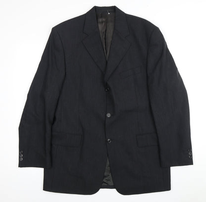 Mens UK Size 40 Pierre Cardin Regular Black Suit Jacket