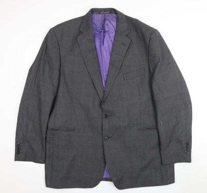 Austin Reed Men's Grey Blazer 46 Single-Breasted Formal
