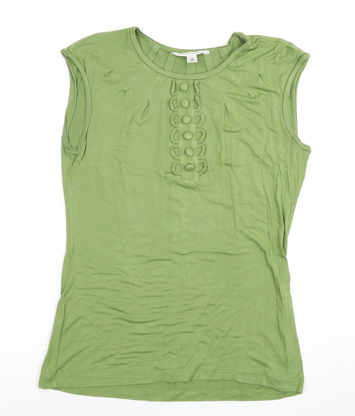 Banana Republic Women's Green Sleeveless Top M
