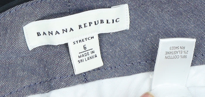 Banana Republic Women Black Stretch Trousers Size 6
