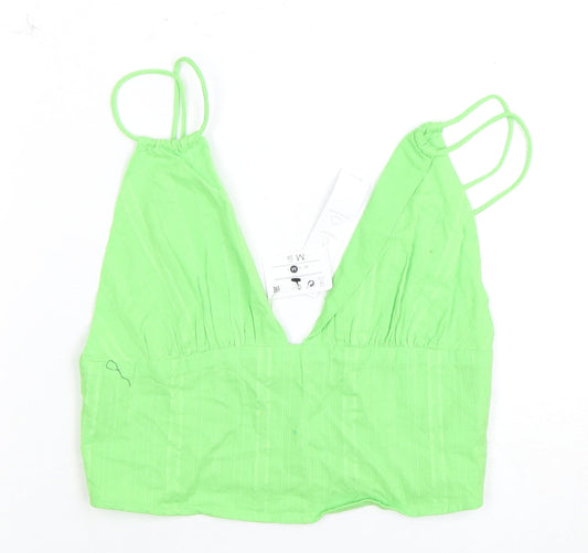 Bershka Green Camisole Blouse Size 8 for Women