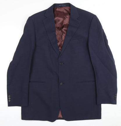 Mens UK Size 40 Pierre Cardin Regular Blue Suit Jacket