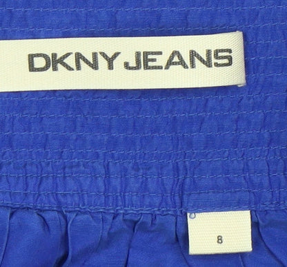 DKNY Jeans Women's Blue Silk Cotton Skirt Size 8