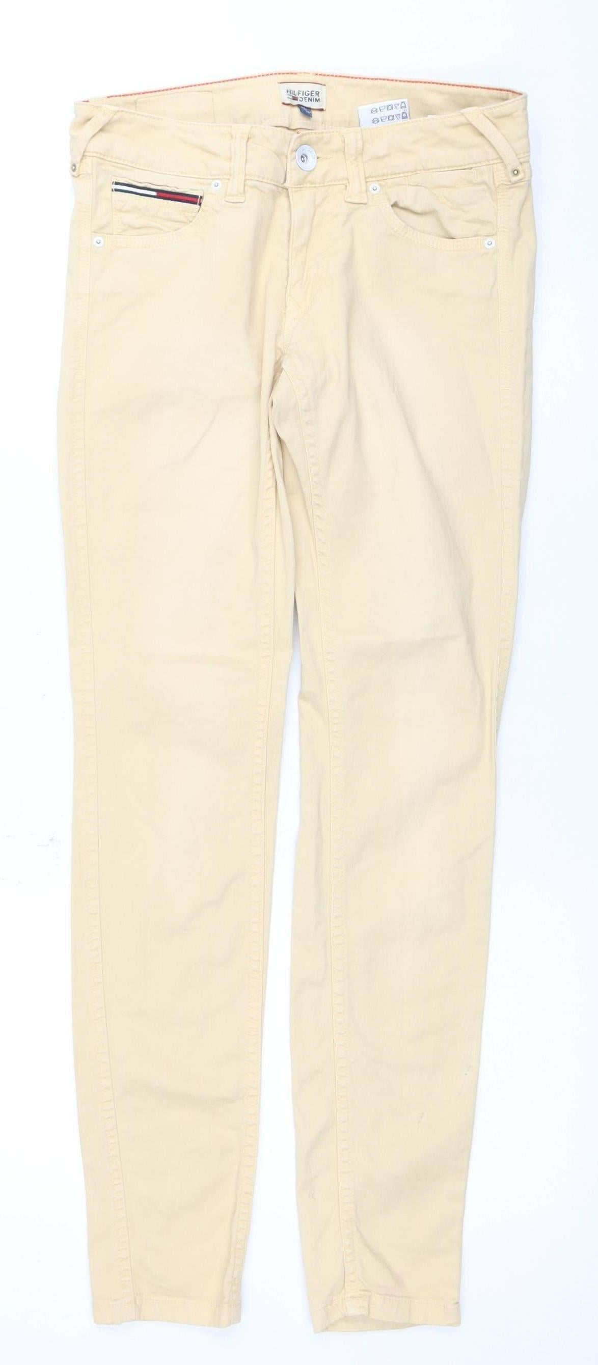 Womens UK Size 26/30 Tommy Hilfiger  Straight Beige Jeans