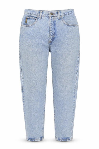 SiminT Women's Blue Mom Jeans, Size M, Vintage Denim