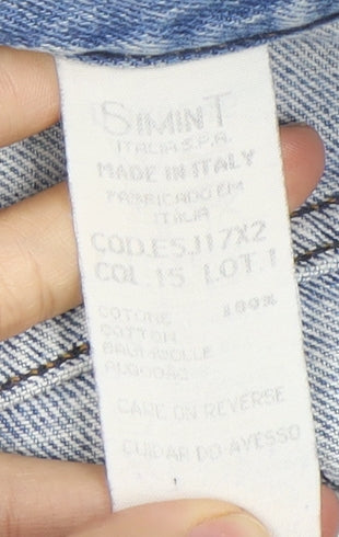 SiminT Women's Blue Mom Jeans, Size M, Vintage Denim
