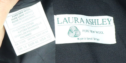 Womens UK Size 14 Laura Ashley Regular Black Blazer