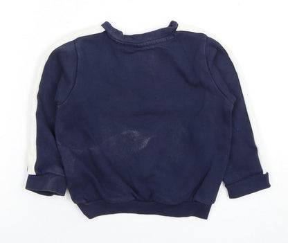 Puma Boys Blue Sweatshirt 2-3 Years Cotton Elastane