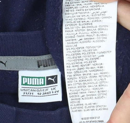 Puma Boys Blue Sweatshirt 2-3 Years Cotton Elastane