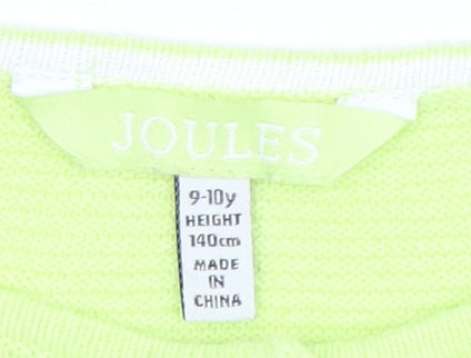 Joules Girls Green Cardigan 10 Years Acrylic Cotton