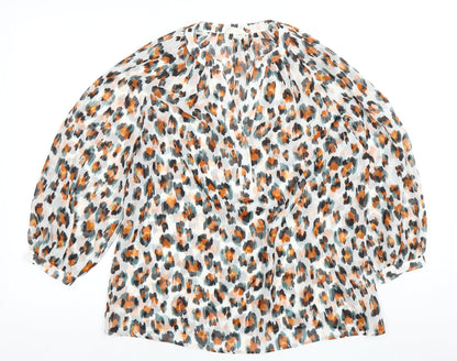 Hush Women's Multicoloured Animal Print Blouse, Size 8