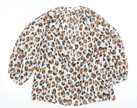 Hush Women's Multicoloured Animal Print Blouse, Size 8
