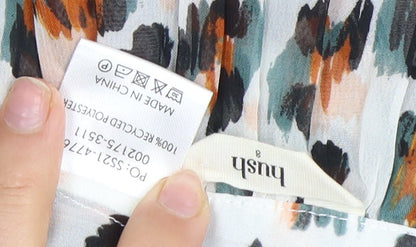 Hush Women's Multicoloured Animal Print Blouse, Size 8