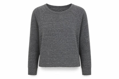 Front view of Champion unisex grey sweatshirt large crew neck
