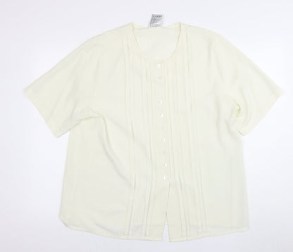 Alexon Women's White Blouse Button Casual Size 18