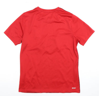 New Balance Boys Red Football Jersey T-Shirt Size 14
