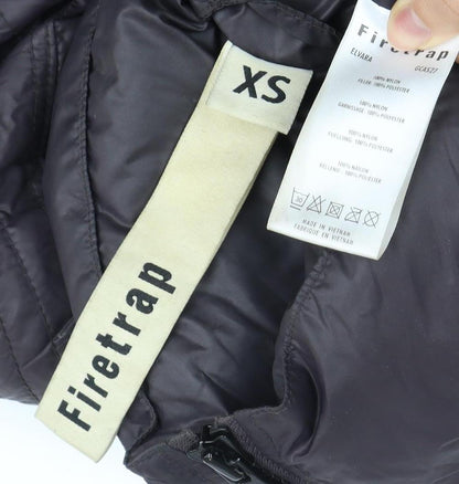 Womens UK Size XS Firetrap Black Puffer Jacket