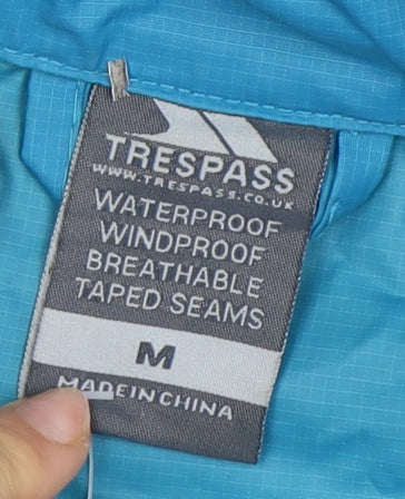 Womens UK Size M Trespass Blue Rain Coat