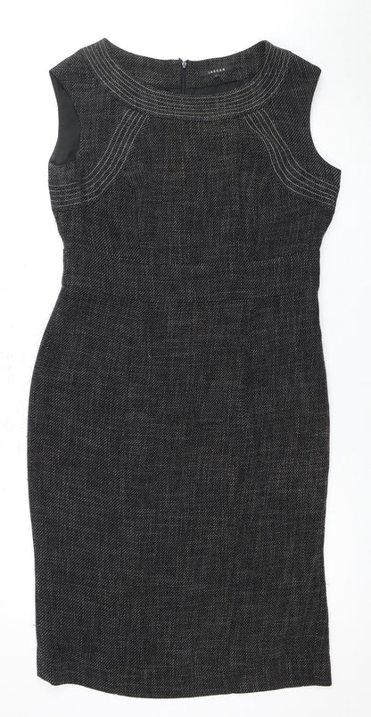 Jaeger Women's Black Dress Size 12, Zip Closure