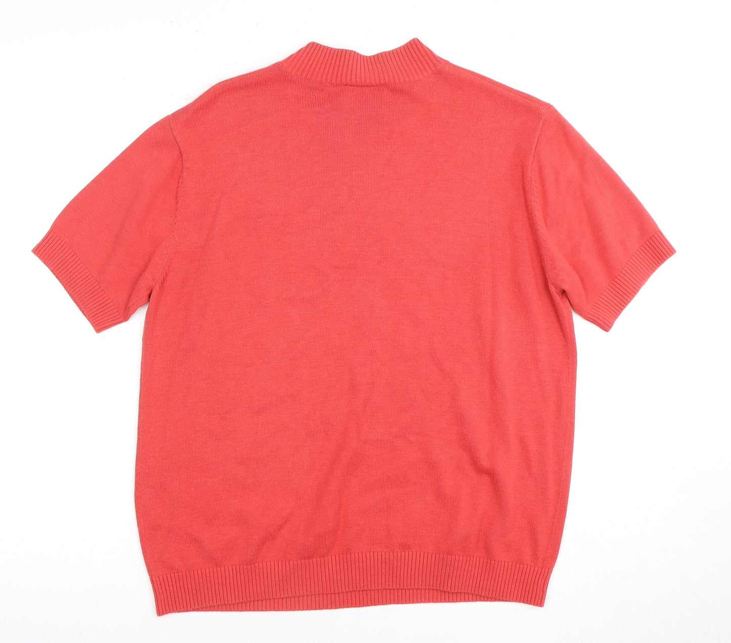 Womens UK Size 12 Eastex Red Basic T-Shirt
