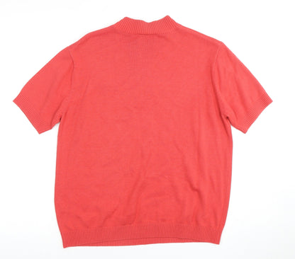 Womens UK Size 12 Eastex Red Basic T-Shirt
