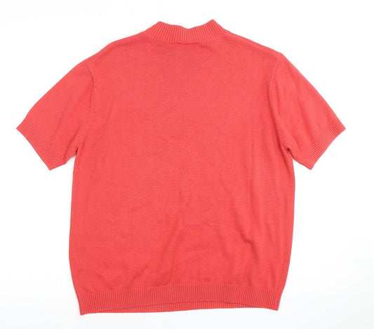 Womens UK Size 12 Eastex Red Basic T-Shirt