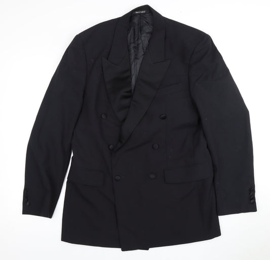 Mens UK Size 40 Pierre Cardin Regular Black Suit Tuxedo