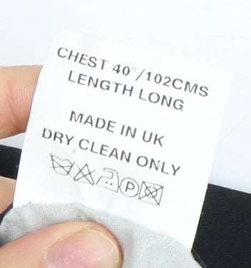 Mens UK Size 40 Pierre Cardin Regular Black Suit Tuxedo