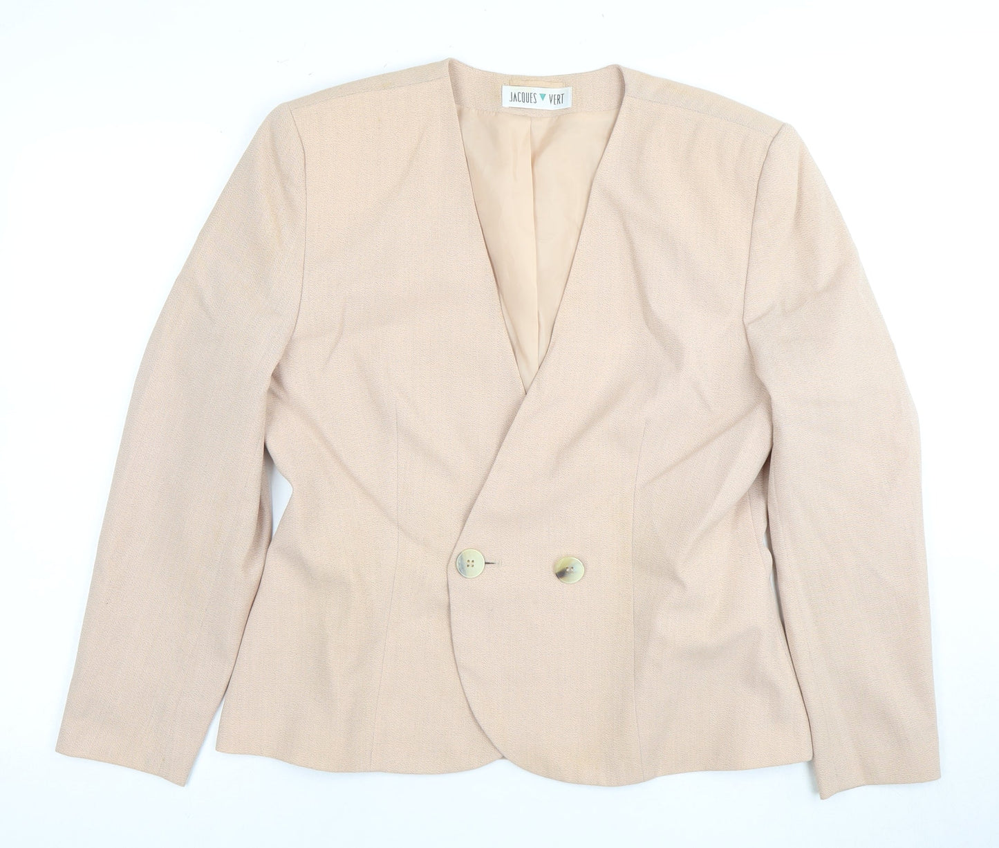 Jacques Vert Women's Beige Blazer, Size 12, Formal Wear