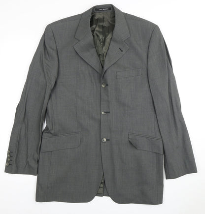 Mens UK Size 38 Jeff Banks Regular Grey Suit Jacket